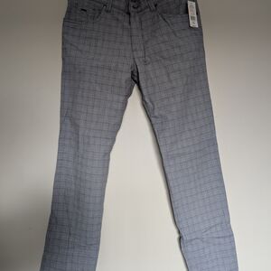 Bugatti Slim Straight Gray Plaid Jeans